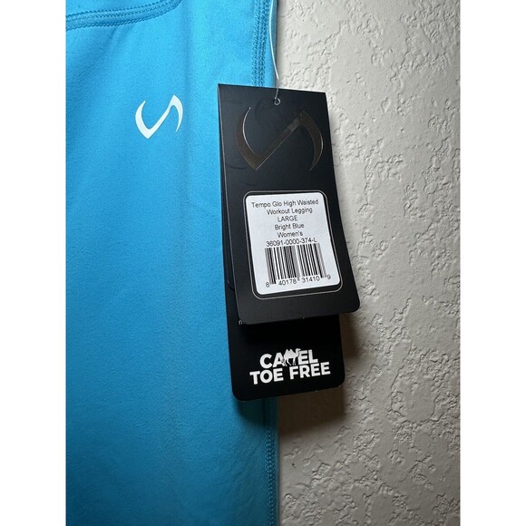TLF Tempo Glo High Waisted Workout‎ Leggings Bright Blue Women's LARGE NWT - Picture 5 of 13